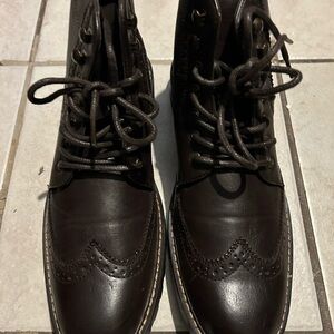 David Stone ankle boots wingtip brown size 11.5 EUC